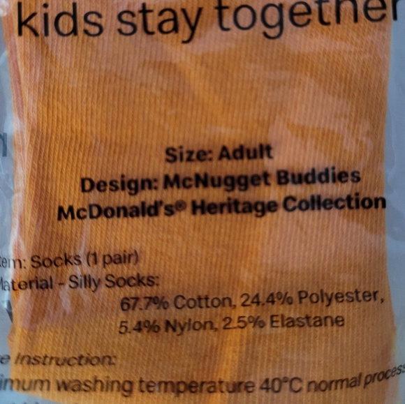 Australia EXCLUSIVE McDonald's McHappy Grimace McNugget Adult Sock Set NWT - Picture 6 of 6